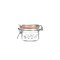 Kilner Round Clip Top Jar for Canning and Food Storage, 4 Ounce